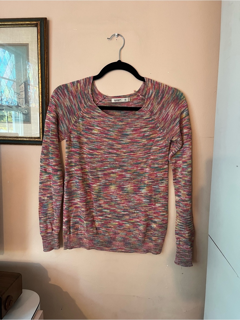 Old Navy marled pink sweater
